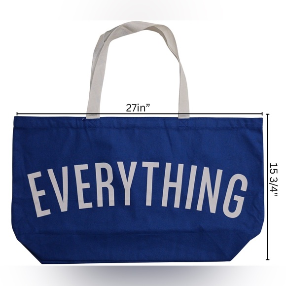 “Everything” Extra Large Canvas Tote - Picture 3 of 3